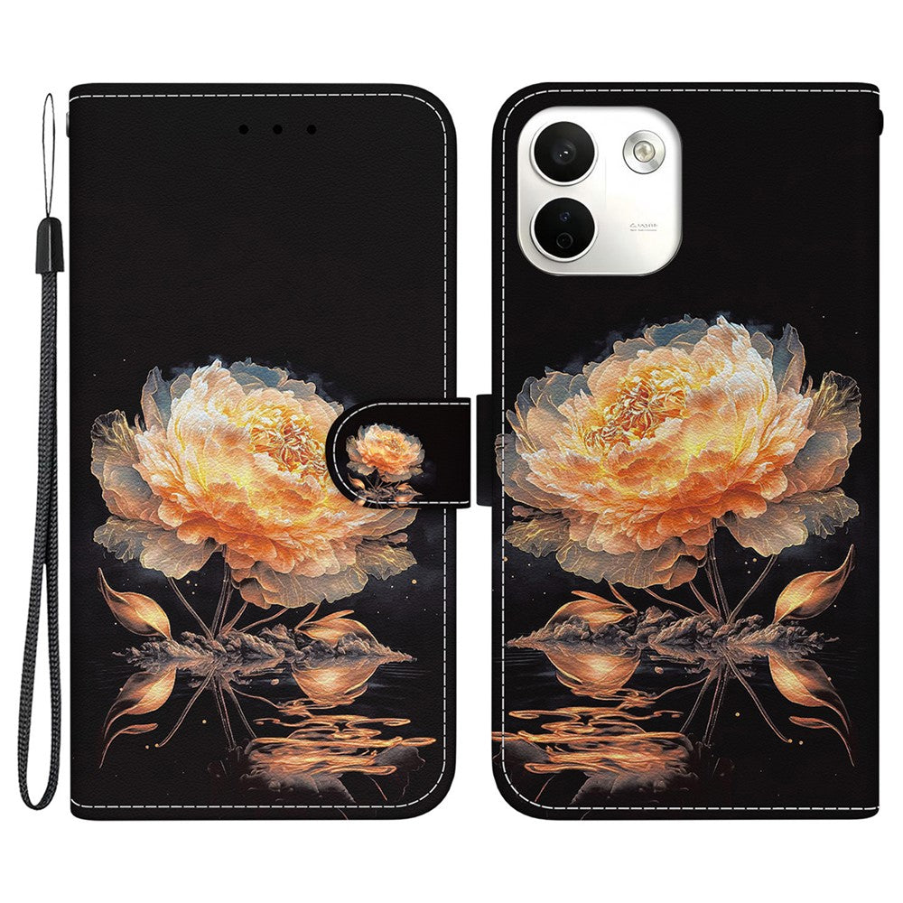For Xiaomi Redmi Note 17 Pro Max 5G Wallet Phone Case Anti-Drop Pattern Printing Leather Flip Cover with Strap