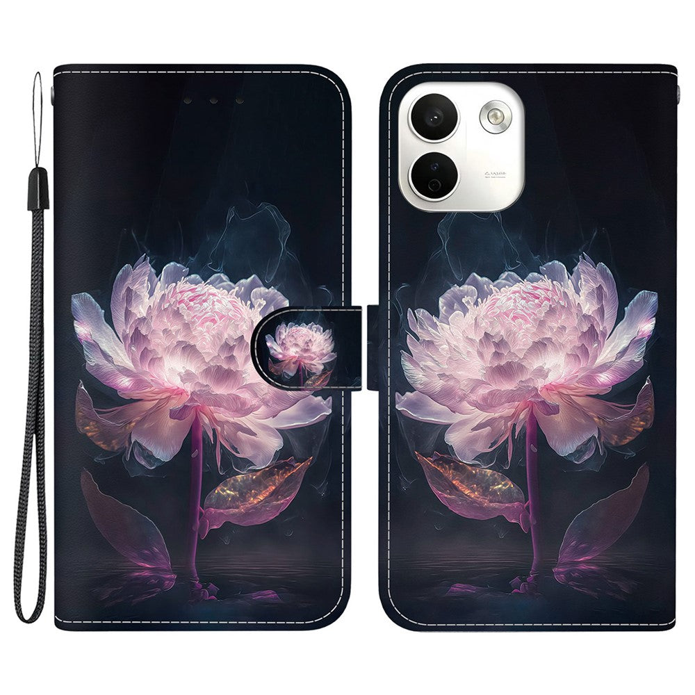 For Xiaomi Redmi Note 17 Pro Max 5G Wallet Phone Case Anti-Drop Pattern Printing Leather Flip Cover with Strap