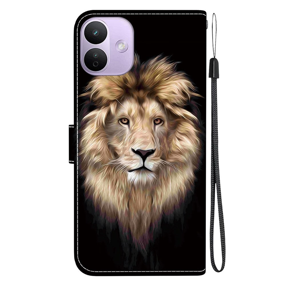 Xiaomi Redmi Note 17 4G (Global) / Note 17 5G (Global) / Note 17 (Indien/Kina) 5G-skal, mönstertryck, läderplånbok med snodd