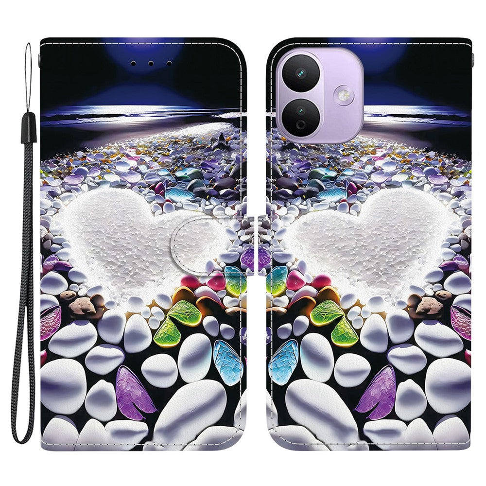 For Xiaomi Redmi Note 17 Pro 5G Case Pattern Printing Leather Flip Wallet Phone Cover with Lanyard