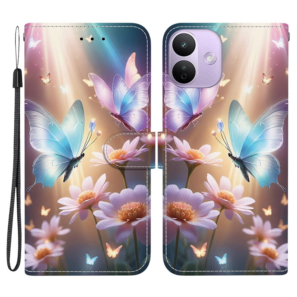 For Xiaomi Redmi Note 17 Pro 5G Case Pattern Printing Leather Flip Wallet Phone Cover with Lanyard