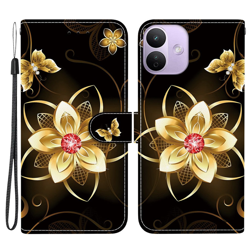 For Xiaomi Redmi Note 17 Pro 5G Case Pattern Printing Leather Flip Wallet Phone Cover with Lanyard