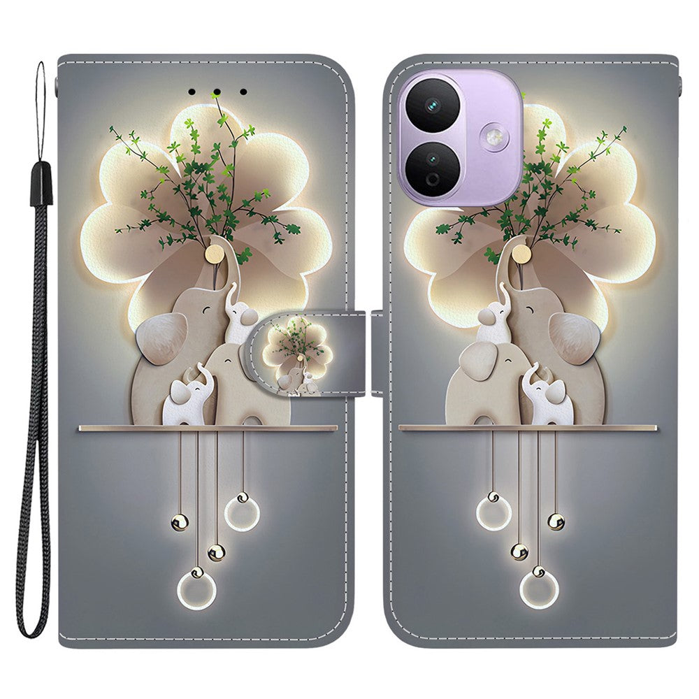 For Xiaomi Redmi Note 17 Pro 5G Case Pattern Printing Leather Flip Wallet Phone Cover with Lanyard