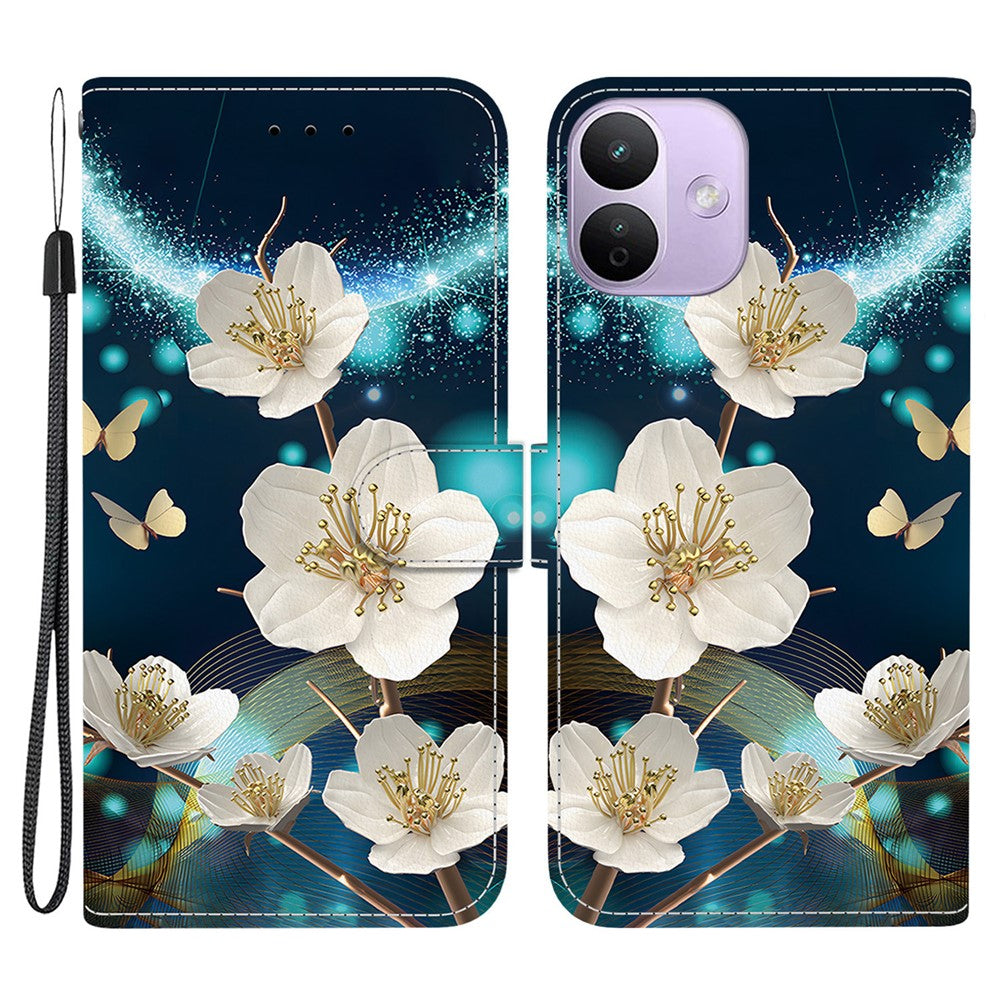 For Xiaomi Redmi Note 17 Pro 5G Case Pattern Printing Leather Flip Wallet Phone Cover with Lanyard