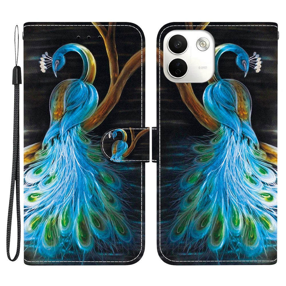 For Xiaomi Redmi Note 17 Pro Max 5G Case Pattern Printing Leather Flip Wallet Phone Cover with Lanyard