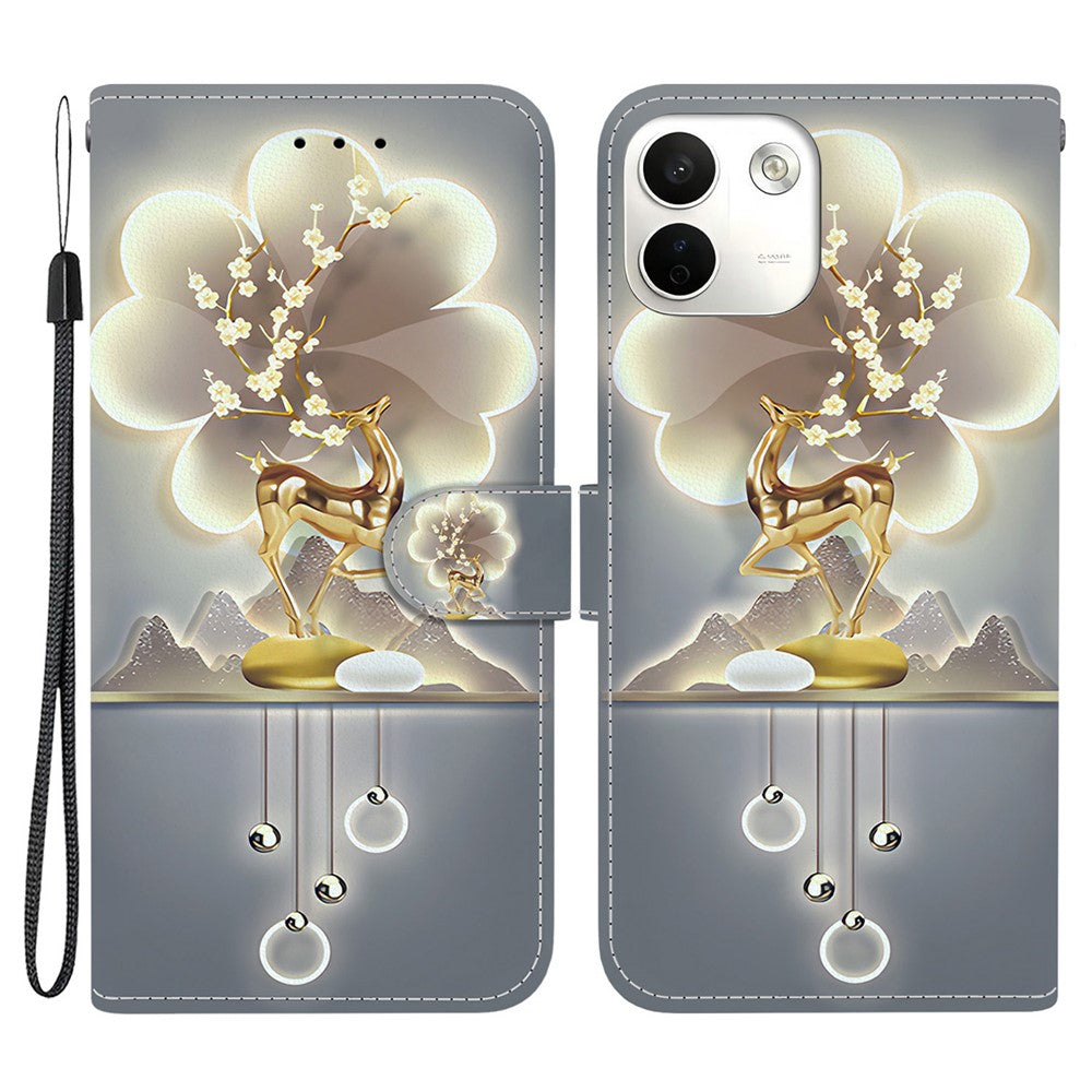 For Xiaomi Redmi Note 17 Pro Max 5G Case Pattern Printing Leather Flip Wallet Phone Cover with Lanyard