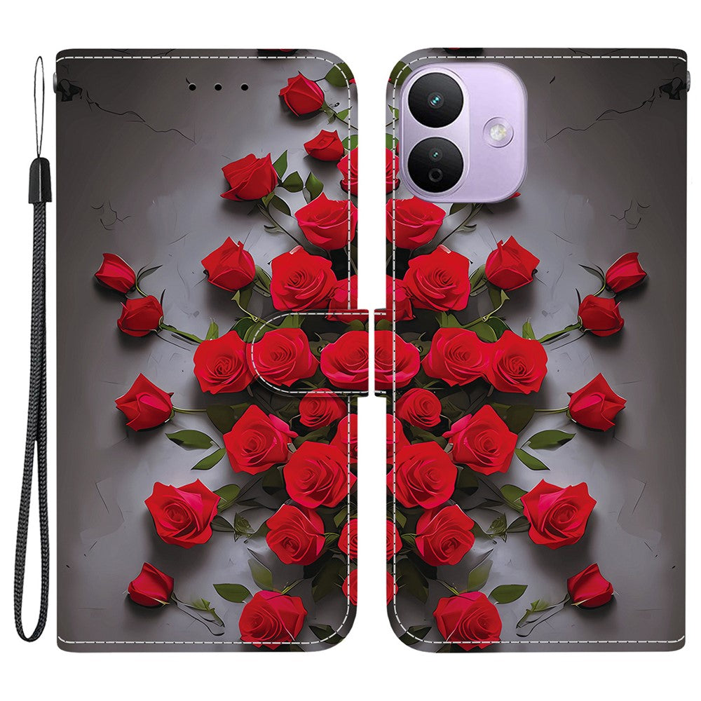 Xiaomi Redmi Note 17 Pro 5G Läderfodral Stativ Plånbok Mönster Tryck mobilskal med Handledsrem