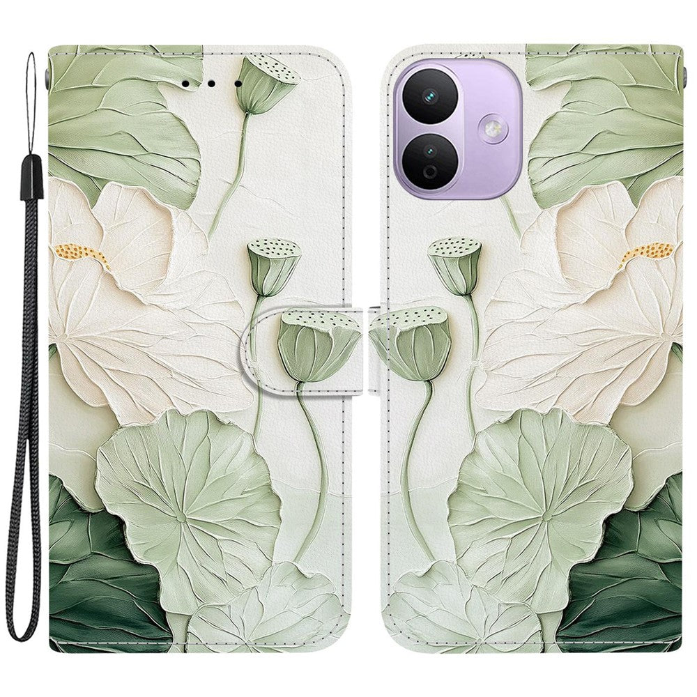 For Xiaomi Redmi Note 17 4G (Global) / Note 17 5G (Global) / Note 17 (India / China) 5G  Wallet Case Pattern Printing Leather Stand Phone Cover with Strap