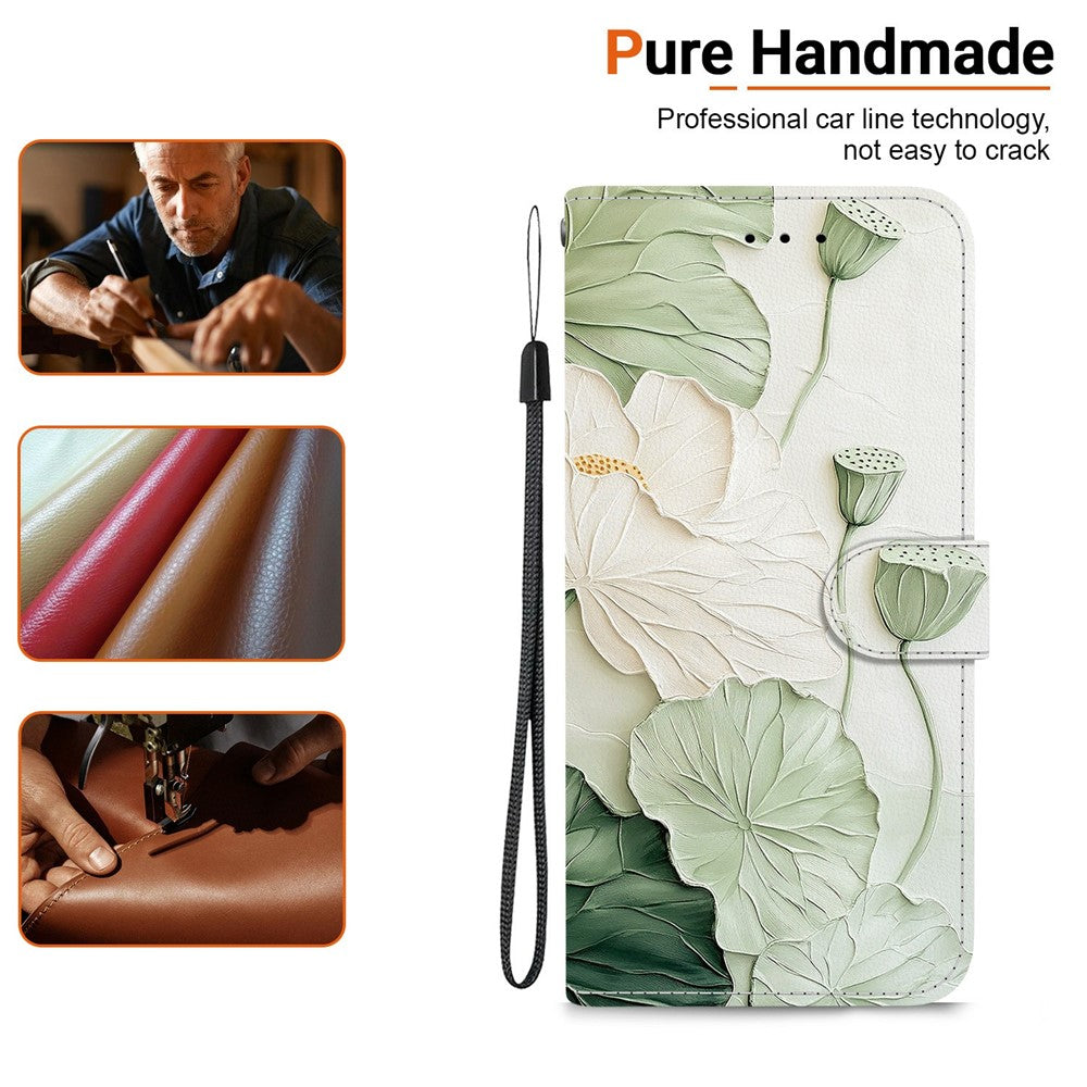 For Xiaomi Redmi Note 17 4G (Global) / Note 17 5G (Global) / Note 17 (India / China) 5G  Wallet Case Pattern Printing Leather Stand Phone Cover with Strap