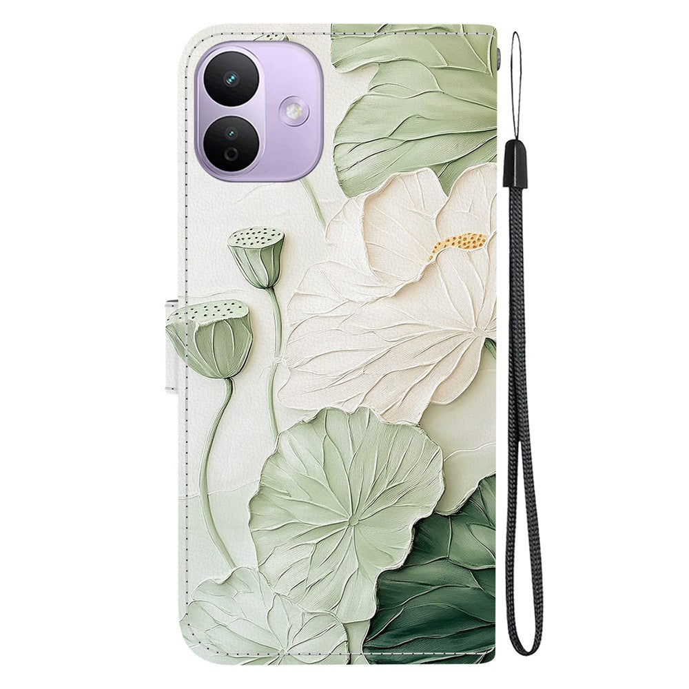 For Xiaomi Redmi Note 17 4G (Global) / Note 17 5G (Global) / Note 17 (India / China) 5G  Wallet Case Pattern Printing Leather Stand Phone Cover with Strap