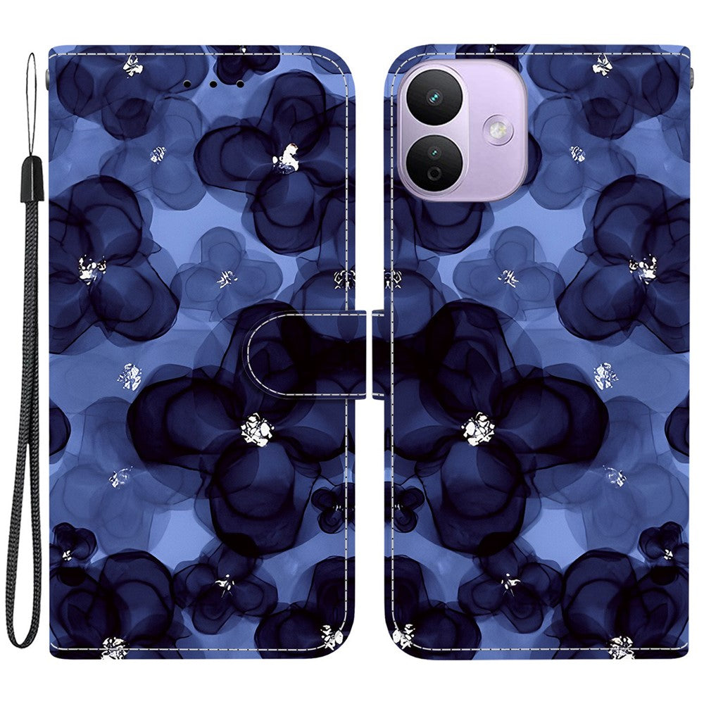 For Xiaomi Redmi Note 17 4G (Global) / Note 17 5G (Global) / Note 17 (India / China) 5G  Wallet Case Pattern Printing Leather Stand Phone Cover with Strap