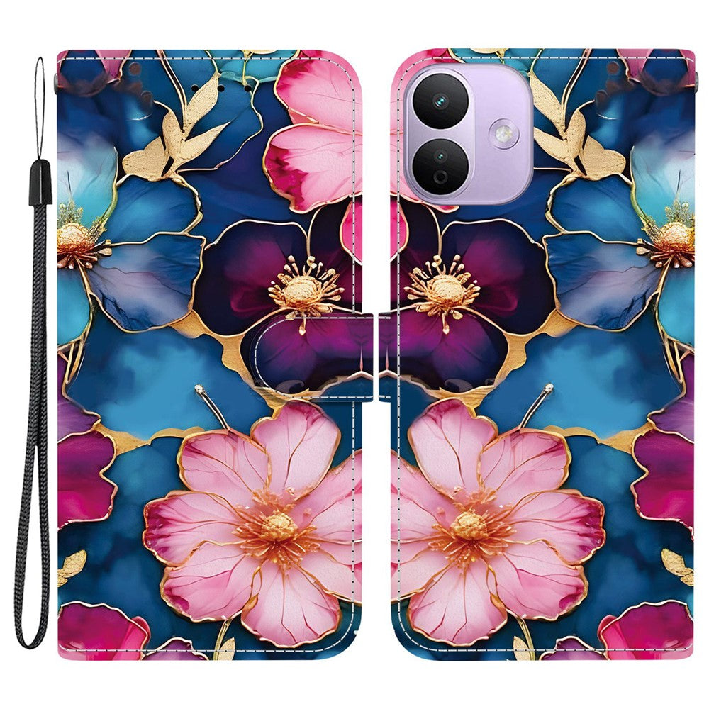 For Xiaomi Redmi Note 17 Pro 5G Wallet Case Pattern Printing Leather Stand Phone Cover with Strap