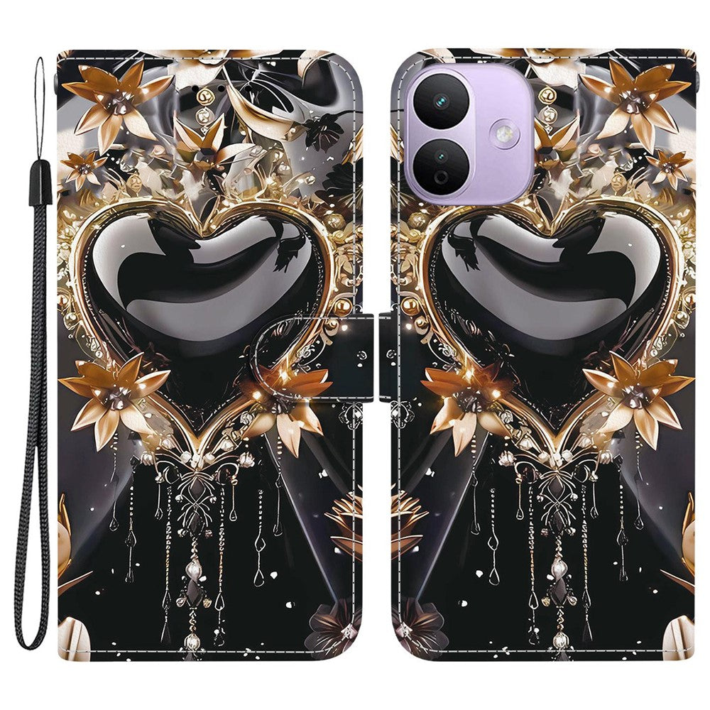 For Xiaomi Redmi Note 17 Pro 5G Wallet Case Pattern Printing Leather Stand Phone Cover with Strap