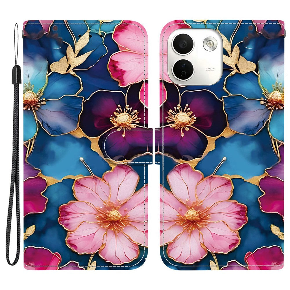 For Xiaomi Redmi Note 17 Pro Max 5G Wallet Case Pattern Printing Leather Stand Phone Cover with Strap