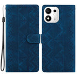 For Honor 600 Smart 5G  /  X7e Plus 5G Wallet Case Imprinted Ethnic Pattern Leather Phone Cover with Wrist Strap