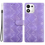 For Honor 600 Smart 5G  /  X7e Plus 5G Wallet Case Imprinted Ethnic Pattern Leather Phone Cover with Wrist Strap