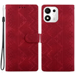 For Honor 600 Smart 5G  /  X7e Plus 5G Wallet Case Imprinted Ethnic Pattern Leather Phone Cover with Wrist Strap