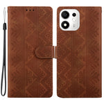 For Honor 600 Smart 5G  /  X7e Plus 5G Wallet Case Imprinted Ethnic Pattern Leather Phone Cover with Wrist Strap