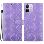For Xiaomi Redmi Note 17 4G (Global) / Note 17 5G (Global) / Note 17 (India / China) 5G  Wallet Case Imprinted Ethnic Pattern Leather Phone Cover with Wrist Strap