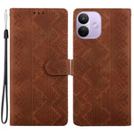 For Xiaomi Redmi Note 17 4G (Global) / Note 17 5G (Global) / Note 17 (India / China) 5G  Wallet Case Imprinted Ethnic Pattern Leather Phone Cover with Wrist Strap