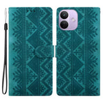 For Xiaomi Redmi Note 17 Pro 5G Wallet Case Imprinted Ethnic Pattern Leather Phone Cover with Wrist Strap