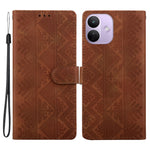 For Xiaomi Redmi Note 17 Pro 5G Wallet Case Imprinted Ethnic Pattern Leather Phone Cover with Wrist Strap