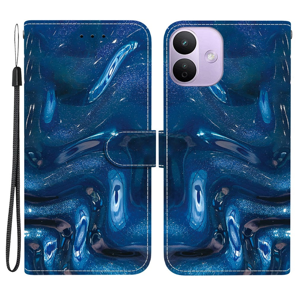 For Xiaomi Redmi Note 17 4G (Global) / Note 17 5G (Global) / Note 17 (India / China) 5G  Case Pattern Printing PU Leather Wallet Flip Stand Phone Cover with Wrist Strap