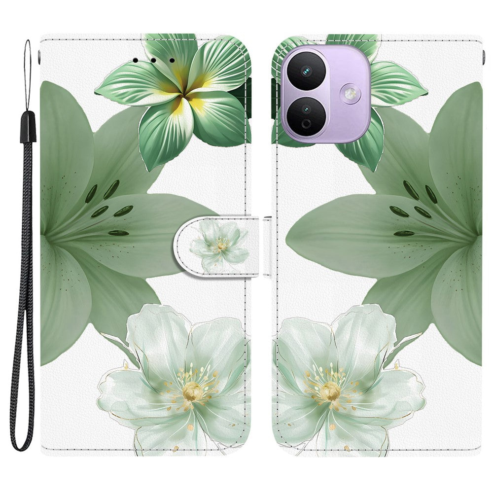 For Xiaomi Redmi Note 17 Pro 5G Case Pattern Printing PU Leather Wallet Flip Stand Phone Cover with Wrist Strap