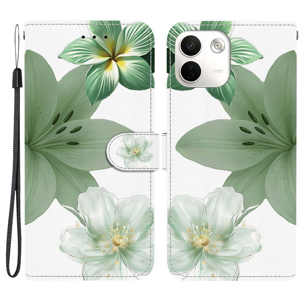 For Xiaomi Redmi Note 17 Pro Max 5G Case Pattern Printing PU Leather Wallet Flip Stand Phone Cover with Wrist Strap
