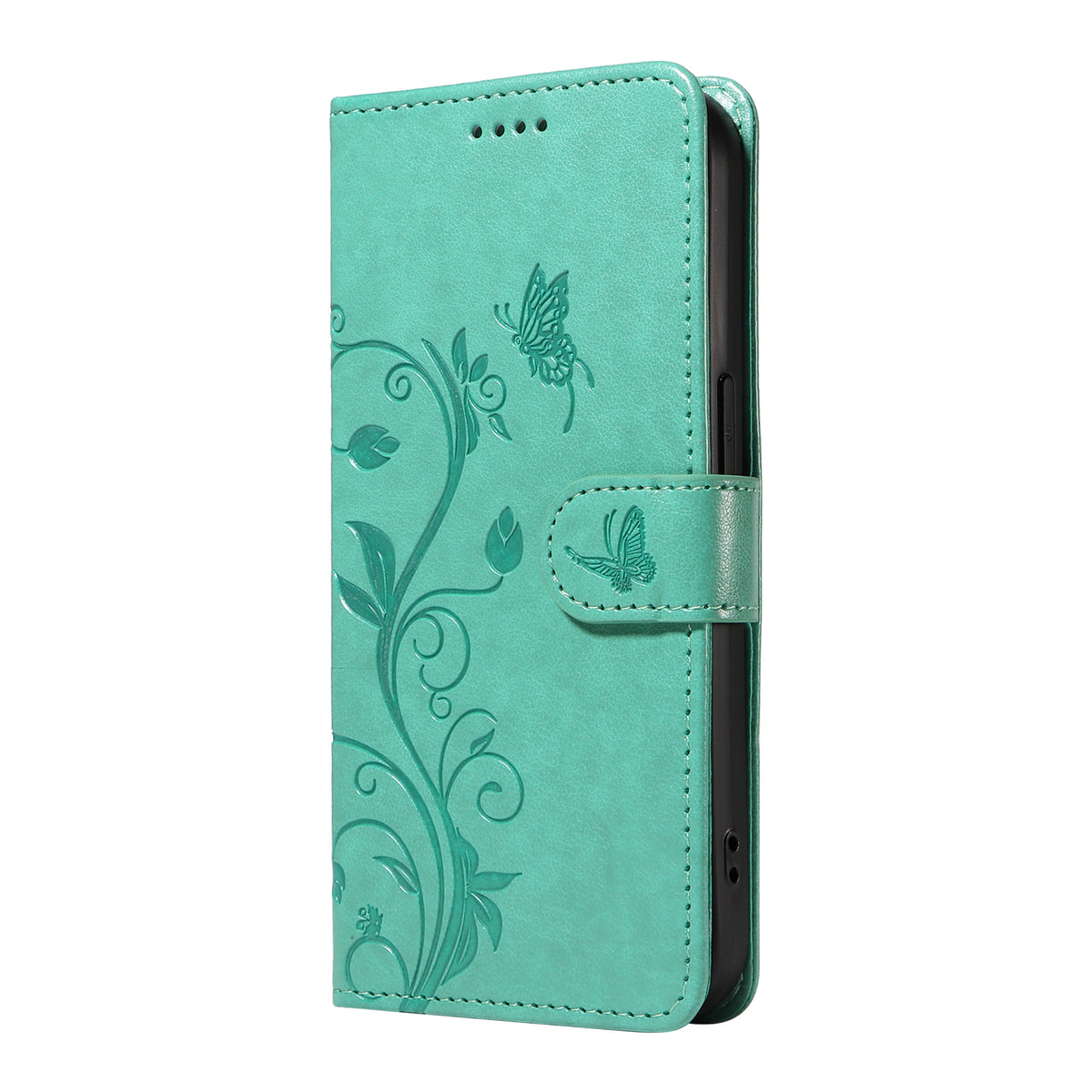 Honor 600 Smart 5G / Honor X7e Plus 5G PU-læderetuier Blomstermønster Pung Stander Telefoncover med rem