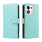 For Honor 600 Smart 5G / Honor X7e Plus 5G Wallet Case Rhombus Leather Phone Cover with Strap