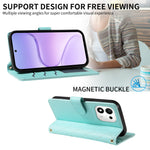 For Honor 600 Smart 5G / Honor X7e Plus 5G Wallet Case Rhombus Leather Phone Cover with Strap