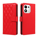 For Honor 600 Smart 5G / Honor X7e Plus 5G Wallet Case Rhombus Leather Phone Cover with Strap