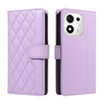For Honor 600 Smart 5G / Honor X7e Plus 5G Wallet Case Rhombus Leather Phone Cover with Strap