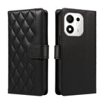 For Honor 600 Smart 5G / Honor X7e Plus 5G Wallet Case Rhombus Leather Phone Cover with Strap
