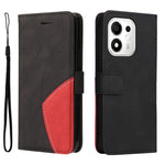 For Honor X7e Plus 5G / Honor 600 Smart 5G Leather Phone Case Stand Wallet with Bi-colour Splicing Design
