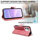 For Honor 600 Smart 5G / Honor X7e Plus 5G Leather Wallet Case Sunflower Imprinted Phone Cover