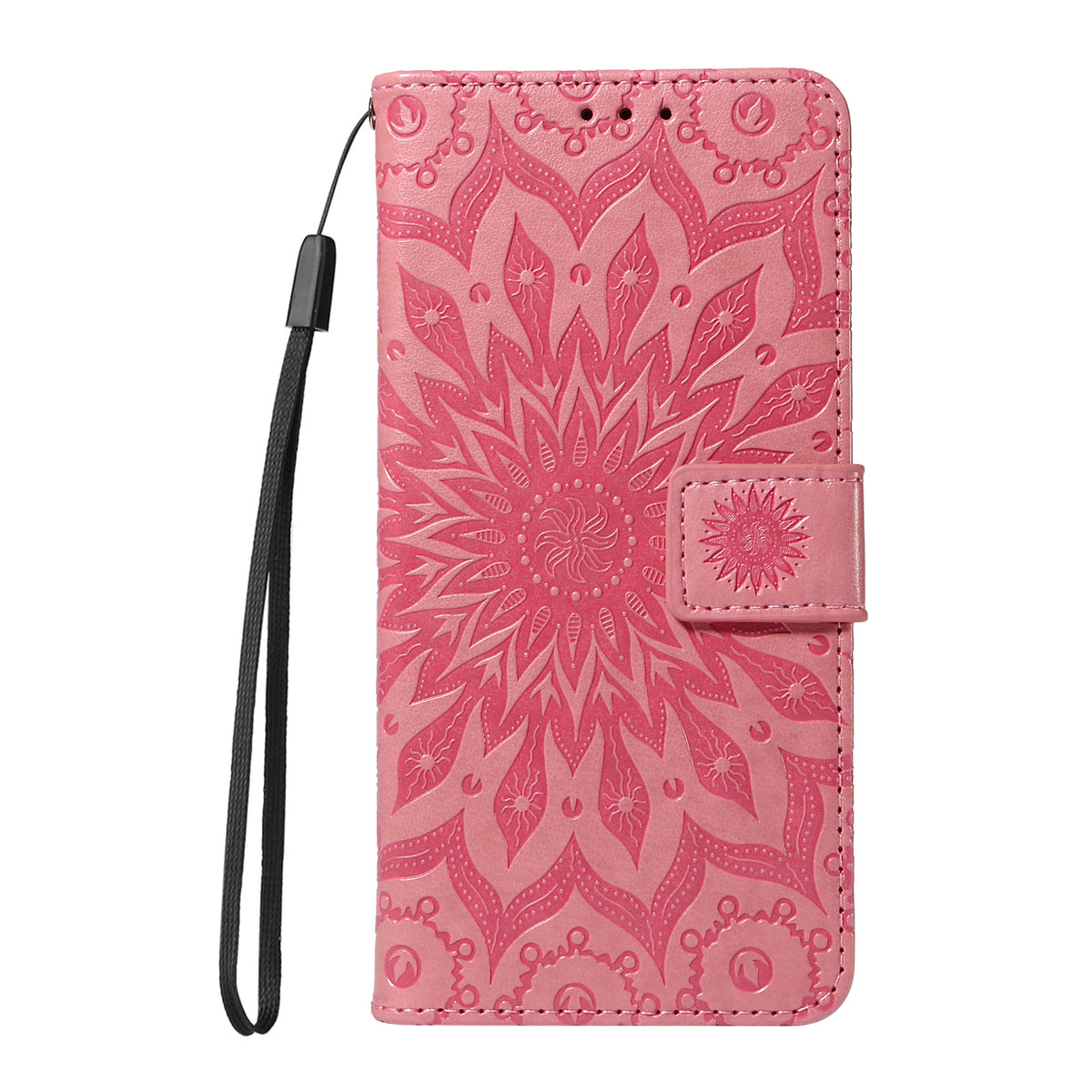 For Honor 600 Smart 5G / Honor X7e Plus 5G Leather Wallet Case Sunflower Imprinted Phone Cover