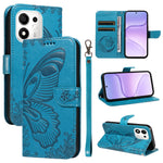Til Honor X7e Plus 5G / Honor 600 Smart 5G Etui Sommerfuglemønster PU-læder Folio Flip Telefoncover