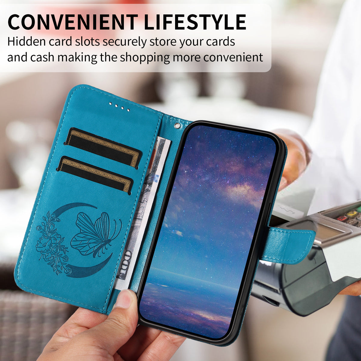 Til Honor X7e Plus 5G / Honor 600 Smart 5G Etui Sommerfuglemønster PU-læder Folio Flip Telefoncover