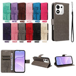 For Honor 600 Smart 5G / Honor X7e Plus 5G Phone Case with Stand Cat Tree Pattern Leather Wallet Mobile Cover