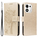 For Honor 600 Smart 5G / Honor X7e Plus 5G Phone Case with Stand Cat Tree Pattern Leather Wallet Mobile Cover