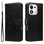 For Honor 600 Smart 5G / Honor X7e Plus 5G Phone Case with Stand Cat Tree Pattern Leather Wallet Mobile Cover