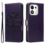 For Honor 600 Smart 5G / Honor X7e Plus 5G Phone Case with Stand Cat Tree Pattern Leather Wallet Mobile Cover