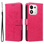 For Honor 600 Smart 5G / Honor X7e Plus 5G Phone Case with Stand Cat Tree Pattern Leather Wallet Mobile Cover