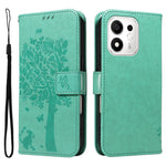 For Honor 600 Smart 5G / Honor X7e Plus 5G Phone Case with Stand Cat Tree Pattern Leather Wallet Mobile Cover