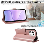 For Honor 600 Smart 5G / Honor X7e Plus 5G Case Cat Pattern Imprint Leather Phone Cover with Wrist Strap