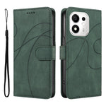 For Honor X7e Plus 5G / Honor 600 Smart 5G Wallet Case Leather Phone Cover Stand with Curved Line Design