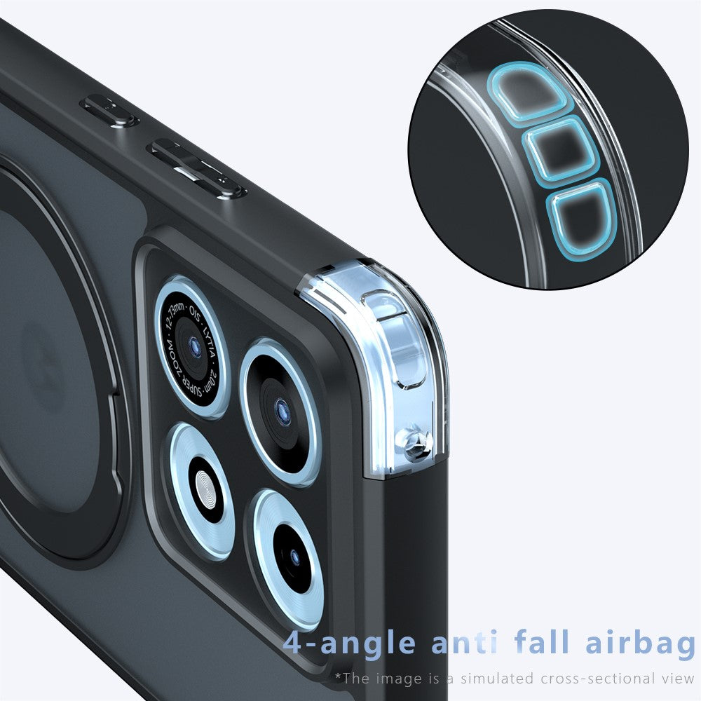 For Lenovo Legion Y70 (2026) / Motorola Edge 70 Max 5G Matte Skin-touch Magnetic Case 360° Rotating Kickstand Shockproof TPU + PC Phone Cover