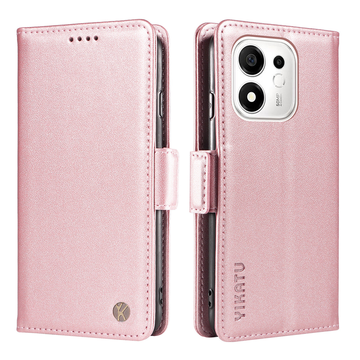YIKATU for Honor 600 Smart 5G / Honor X7e Plus 5G Wallet Phone Case  YK-003 Leather Stand Cover